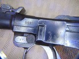 GERMAN WW I DWM ARTILLERY P08 LUGER DATED 1917 CALIBER 9MM - 15 of 23