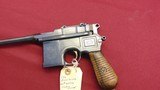 SOLD -- MAUSER C96 BROOMHANDLE PISTOL 7.63 MAUSER SEMI AUTO PISTOL - 2 of 25