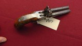 sold --- ANTIQUE DOUBLE BARREL PERCUSSION PISTOL 41 CALIBER - 1 of 13