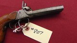 sold --- ANTIQUE DOUBLE BARREL PERCUSSION PISTOL 41 CALIBER - 3 of 13