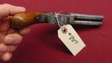 sold --- ANTIQUE DOUBLE BARREL PERCUSSION PISTOL 41 CALIBER - 4 of 13