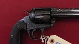 SOLD --- COLT ENGRAVED SINGLE ACTION BISLEY REVOLVER 45 COLT MADE 1902 - 7 of 16