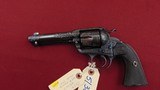 SOLD --- COLT ENGRAVED SINGLE ACTION BISLEY REVOLVER 45 COLT MADE 1902 - 1 of 16