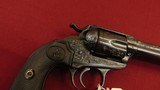 SOLD --- COLT ENGRAVED SINGLE ACTION BISLEY REVOLVER 45 COLT MADE 1902 - 8 of 16