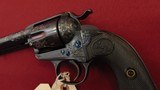 SOLD --- COLT ENGRAVED SINGLE ACTION BISLEY REVOLVER 45 COLT MADE 1902 - 4 of 16
