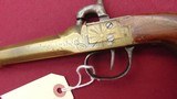SOLD --LARGER FRAME ANTIQUE BRASS PERCUSSION PISTOL BELGUIM 50 CAL BOOT GUN - 5 of 10