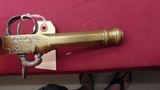 SOLD --LARGER FRAME ANTIQUE BRASS PERCUSSION PISTOL BELGUIM 50 CAL BOOT GUN - 10 of 10