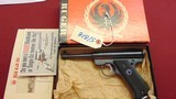RUGER STANDARD MODEL SEMI AUTO PISTOL 22LE MADE 1971 SER#11-00006 - 1 of 12