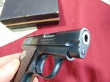 SOLD -- COLT 1908 VEST POCKET 25ACP SEMI AUTO PISTOL - MINTY WITH BOX MADE MADE 1934 - 7 of 12