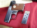 SOLD -- COLT 1908 VEST POCKET 25ACP SEMI AUTO PISTOL - MINTY WITH BOX MADE MADE 1934 - 9 of 12
