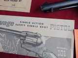 SAVAGE MODEL 101 SINGLE SHOT REVOLVER22LR WITH BOX INVOICE 1968 - 10 of 15
