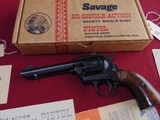 SAVAGE MODEL 101 SINGLE SHOT REVOLVER22LR WITH BOX INVOICE 1968 - 1 of 15