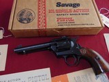 SAVAGE MODEL 101 SINGLE SHOT REVOLVER 22LR WITH BOX & RECEIPT - 2 of 16