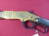 A. UBERTI INDIAN ENGRAVED BRASS FRAME 1866 LEVER ACTION CARBINE 44-40 - 1 of 24