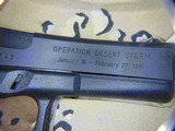SALE PENDING JOE-- GLOCK 17 OPERATION DESERT STORM 1 OF 1000 COMMEMORATIVE SEMI AUTO PISTOL WITH DISPLAY - 15 of 21