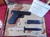 SALE PENDING JOE-- GLOCK 17 OPERATION DESERT STORM 1 OF 1000 COMMEMORATIVE SEMI AUTO PISTOL WITH DISPLAY - 10 of 21