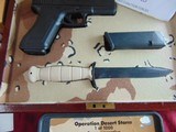 SALE PENDING JOE-- GLOCK 17 OPERATION DESERT STORM 1 OF 1000 COMMEMORATIVE SEMI AUTO PISTOL WITH DISPLAY - 5 of 21