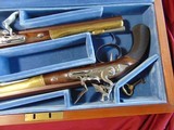 SOLD LARRY- ALEXANDER HAMILTON - AARON BURR .54 CALIBER FLINTLOCK DUELING PISTOLS WITH CASE - 4 of 15
