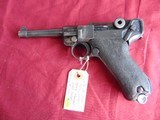 GERMAN MILITARY 1937 MAUSER S/42 WWII P08 LUGER SEMI AUTO PISTOL 9MM