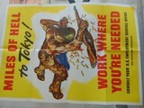 ORIGINAL WWII 1945 U.S. MILITARY POSTER MILES OF HELL TO TOYKO - 1 of 2