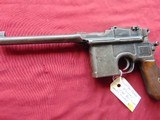 MAUSER C96 BROOMHANDLE SEMI AUTO PISTOL 7.63MM WITH WOOD STOCK - 10 of 25