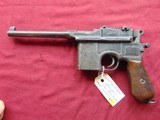 MAUSER C96 BROOMHANDLE SEMI AUTO PISTOL 7.63MM WITH WOOD STOCK - 8 of 25