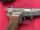 BELGIUM BROWNING HIGH POWER 9MM SEMI AUTO PISTOL W/ POLICE HOLSTER - 1 of 17