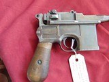 sold - tong- MAUSER C96 BROOMHANDLE SEMI AUTO PISTOL - 5 of 12