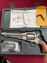 sale pending - james- RUGER STAINLESS OLD ARMY REVOLVER 45 CALIBER , COMES WITH 45LC CYLINDER - 2 of 21