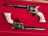 COLT / WINCHESTER SINGLE ACTION ARMY REVOLVERS 44-40 CASED DISPLAY - 2 of 24