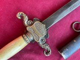 GERMAN MILITARY SWORD - BONE HANDLE - EAGLE POMMEL - 7 of 11