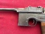 MAUSER C96 BROOMHANDLE SEMI AUTO PISTOL WITH STOCK 7.63mm - 15 of 24