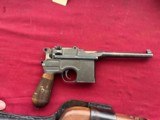 MAUSER C96 BROOMHANDLE SEMI AUTO PISTOL WITH STOCK 7.63mm - 13 of 24