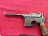 MAUSER C96 BROOMHANDLE SEMI AUTO PISTOL WITH STOCK 7.63mm - 6 of 24