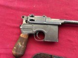 MAUSER C96 BROOMHANDLE SEMI AUTO PISTOL WITH STOCK 7.63mm - 12 of 24