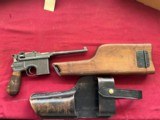MAUSER C96 BROOMHANDLE SEMI AUTO PISTOL WITH STOCK 7.63mm - 1 of 24