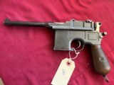 GERMAN MAUSER C96 BROOMHANDLE SEMI AUTO PISTOL 30 MAUSER - 2 of 14