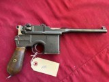 GERMAN MAUSER C96 BROOMHANDLE SEMI AUTO PISTOL 30 MAUSER - 1 of 14