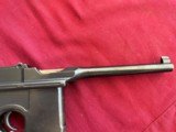 GERMAN MAUSER C96 BROOMHANDLE SEMI AUTO PISTOL 30 MAUSER - 6 of 14