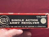 COLT SINGLE ACTION ARMY 2ND GEN REVOLVER 45 COLT MADE 1975 STAG COACH BOX - 8 of 17