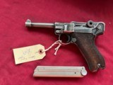 WWII GERMAN 42 P08 LUGER SEMI AUTO PISTOL 9MM 1940 DATED - 5 of 20