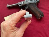WWII GERMAN 42 P08 LUGER SEMI AUTO PISTOL 9MM 1940 DATED - 9 of 20
