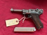 WWII GERMAN 42 P08 LUGER SEMI AUTO PISTOL 9MM 1940 DATED - 1 of 20
