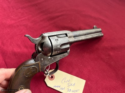 COLT SINGLE ACTION ARMY REVOLVER 38 W.C.F. MADE 1901 ~ SALE $2195.00 ~ - Image 7 of 19