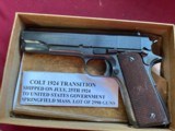 RARE - COLT MODEL 1911 MILITARY SEMI AUTO PISTOL 1924 TRANSITION - 20 of 24