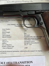 RARE - COLT MODEL 1911 MILITARY SEMI AUTO PISTOL 1924 TRANSITION - 2 of 24