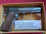 RARE - COLT MODEL 1911 MILITARY SEMI AUTO PISTOL 1924 TRANSITION - 21 of 24