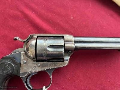 COLT SINGLE ACTION ( BISLEY MODEL ) REVOLVER 38 W.C.F. 5 1/2