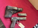 WWII FABRIQUE NATIONAL BROWNING NAZI HIGH POWER SEMI AUTO PISTOL 9MM - 4 of 23