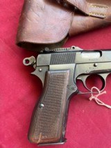 WWII NAZI BEGLIUM BROWNING HI POWER PISTOL 9MM - TANGENT REAR SIGHT - 4 of 25